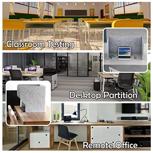 ESOYAWE Freestanding Desktop Partition 2 Piece Set, Lightweight Polyester Fiber Acoustic Desk Divider, Desk Privacy Panel for Telecommuting Classroom Testing Web Conferencing (Size : 32inch (80cm))