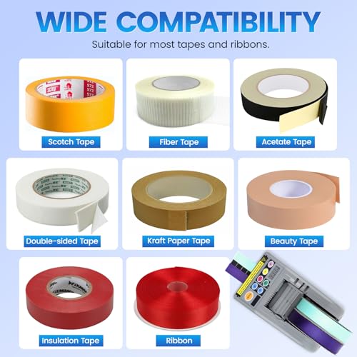 Ribbon Cutting Machine, Automatic Tape Dispenser 39.9 Inches Max Cut Length, Dual Manual and Auto Modes, Precision Cutting for Home, Business, School, Restaurant, Warehouse, Gift Wrapping