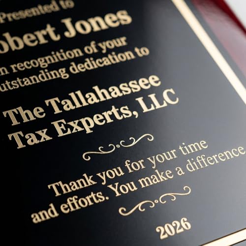 Personalized Award Plaque for Employee Apprecication and Recognition - Making a Difference Award - Choose Your Style and Size (10.5x13 Rose Piano Wood)
