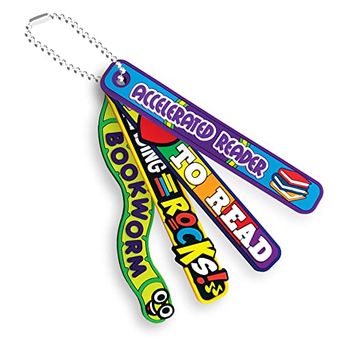 Brag Sticks to Improve Reading Participation and Habits Value Pack: Wearable Incentives for Students and Kids: 240 Sticks (60 Sticks for Each Design)