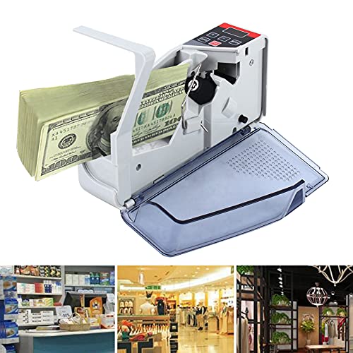 Mini Bill Counter Cash Machine, Counter Bills Counting Machine, Portable Money Counter Machine, Portable Handy Money Cash Bill Counting Machine, for Small Change Counter Machine