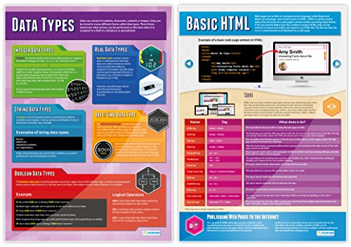 Computer Programming Classroom Posters, Set of 9, EXTRA LARGE 33" x 23.5"