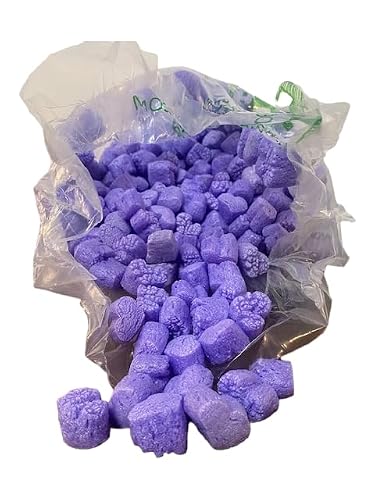 Bubblefast! Brand FunPak Plant Based Biodegradable Packing Peanuts, 1.5 cu ft Bag, Compostable (Purple Hearts)