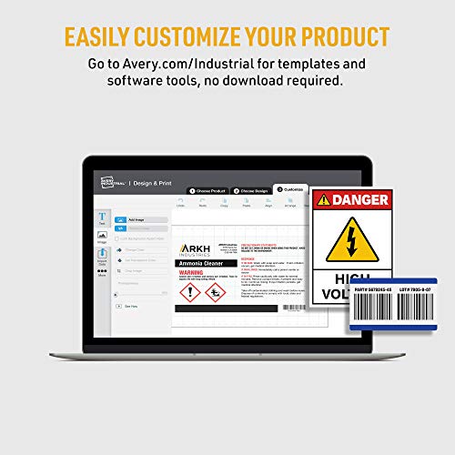 Avery Metallic Asset Tag Labels, 3/4 x 2, Laser Printable Tags, 240 Waterproof Labels (61524)