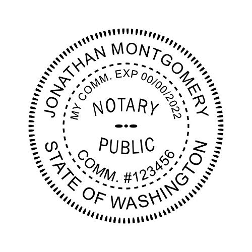 Washington Round Notary Stamp | Official State Notary Stamp | Official Seals | Meets State Specifications (Washington, Round Stamp)