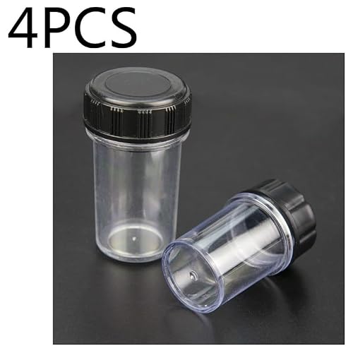 Microscope Accessories Kit Plastic Microscope Lens Holder Box 45mm 60mm Protective Case Thread Microscope Slides(4PCS 45mm)