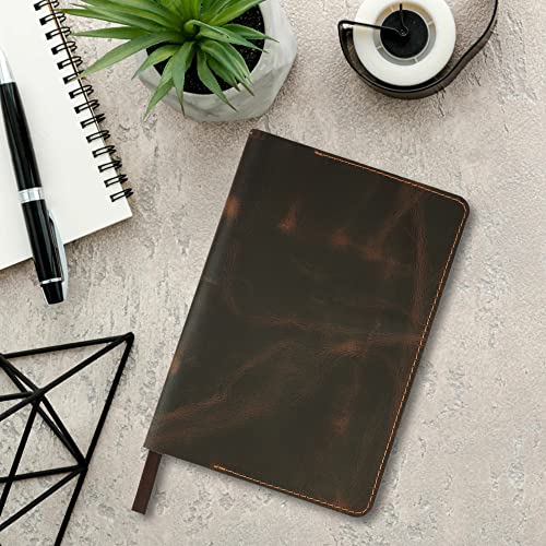 TheAntiq A5 Leather Journal Refillable Large Moleskine Notebook Planner Cover with Pen Loop | Leather Handmade Notebook A5 Cover Large Leather Journal for Professionals