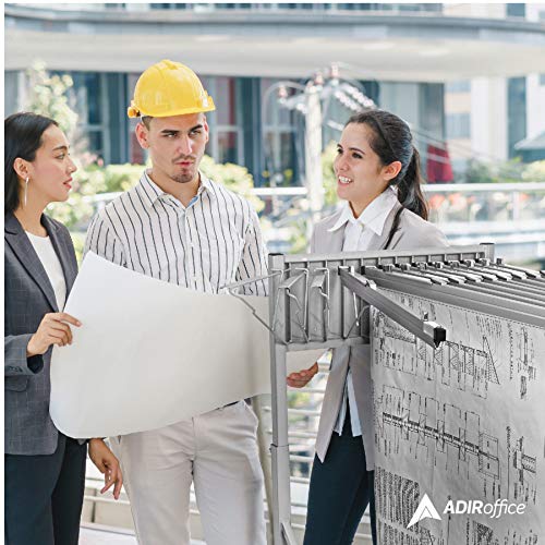 Adir Mobile Blueprint Holder – Construction Plan Rack, Map Organizer, Blueprint Rack, and Poster Display Rack for Jobsite and Office (Without Blueprint Clamps)