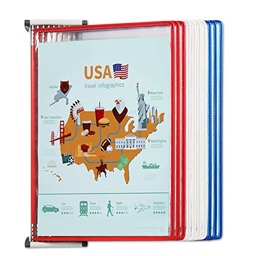 Tarifold Wall Mount Reference System, 10 Pockets, USA Colors