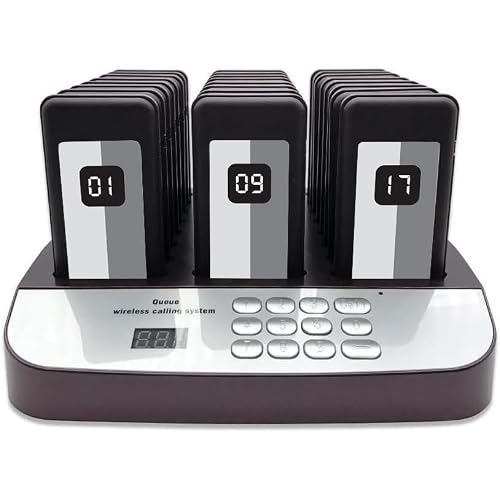 24 pc Lineup Waiting Queue Pagers for Restaurants Paging System Coast Buzzer Beep Buzzer Signal Calling Customer Service for Cuisine Hospital