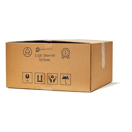 (50 Rolls) 3 1/8 x 230 Thermal Paper Receipt Rolls (55 GSM - Honeycomb Core) Fits All POS Cash Registers Printers, Clover Square Stations, Star Micronics SCP700, TSP100 BPA Free Paper of America