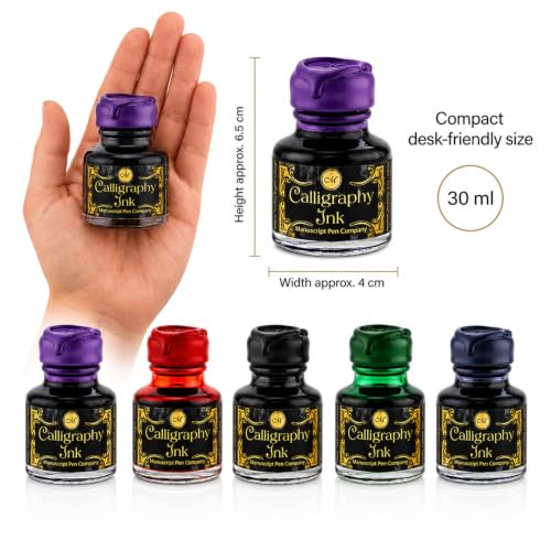 Manuscript Calligraphy Gift Ink, Assorted, Box of 6, 30ml