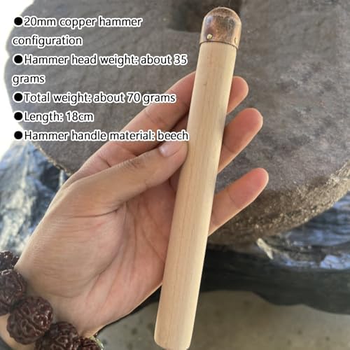 JYSWDZ Obsidian Crafting Tool, 12-piece Flint Knapping Tools Pad Kit, with Cowhide Peeling Pad, for Pros and Beginners, Crafting Obsidian Stone and Crystal, Three Colors Available A Beechwood Handle