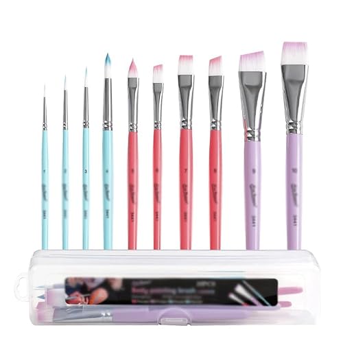 BXFIRS 10-piece Paintbrush Set Colored Brushes Line Drawing Pens Embossing(Multi-Colored)
