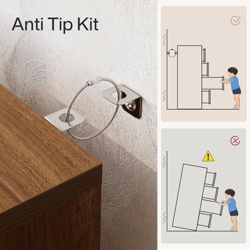 Tribesigns 4 Drawer File Cabinet with Lock, Filing Cabinets for Home Office