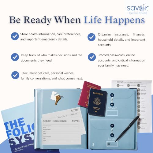 Savor End of Life Planner, in Case I Die Binder & Estate Planning Organizer