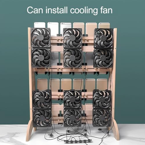 zktoermn Wooden Cell Phone Stand Rack, Portable Classroom Cell Phone Storage Organizer, Large Capacity Mobile Phone Holder Desktop Organizer, for Classroom Office(910x190x500 mm)