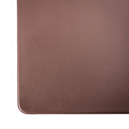 Dacasso 34" x 20", Chocolate Brown Luxury Leather Desk Pad w/Out Side Rails - Executive Desk Mat Surface Protector
