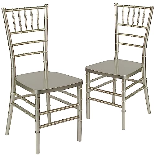 Flash Furniture Hercules Stacking Resin Chiavari Chair, 2-Pack