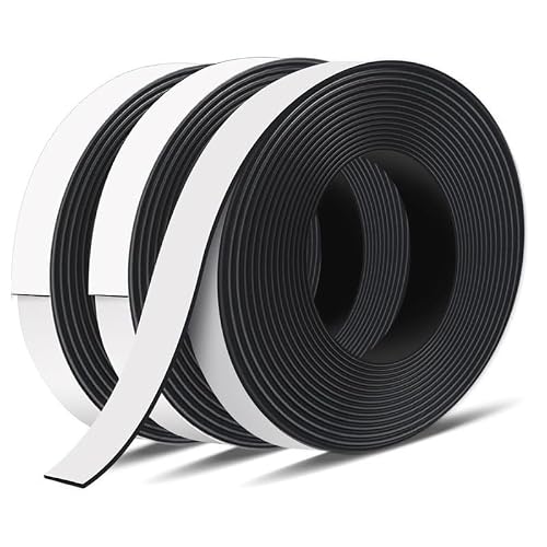 YTZJNZJNSR 10M Magnetic Tape Roll with Strong 3M Adhesive - Perfect for Whiteboard and Fridge Organization(10Mx10x1.5MM)
