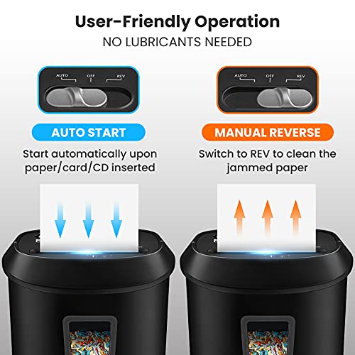 VidaTeco Paper Shredder, 14-Sheet Cross Cut Shredder for Home Office, 6.6-Gallon Bin with US Patented Cutter & Anti-Jam System, Heavy Duty Document Shredder for Credit Cards, CD, Mail & Staples, ETL