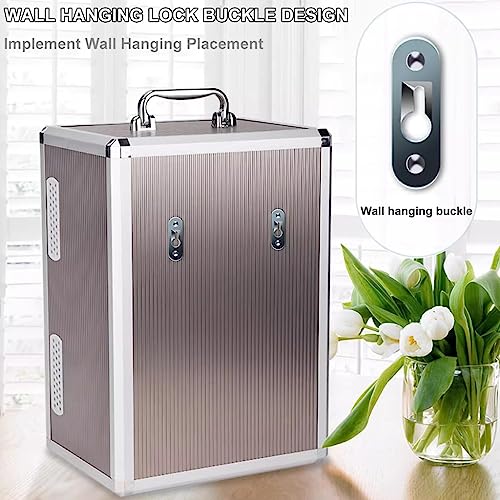 24/36/48/60/72 Slots Smart Password Cell Phone Cabinet Aluminum Alloy Pocket Chart Storage Locker Box with Portable Handle Key Lock & Handwritten Tags for Classroom Office Gym (Color : Silver, Size