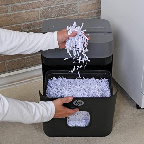 HP - Cross Cut Paper Shredder, 12-Sheet Capacity with Pullout Basket