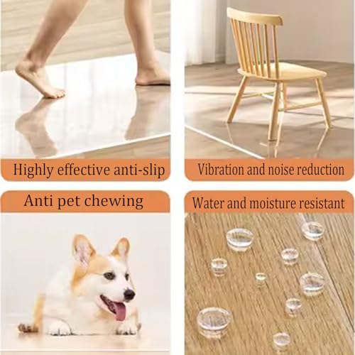 DAZULI Heavy Duty Polycarbonate Office Chair Mat for Wooden/Tile Floor Transparent Hard Floor Protector for Home Office Rectangular Multiple Sizes(Size:140x500cm/54.6x195in,Color:Clear)