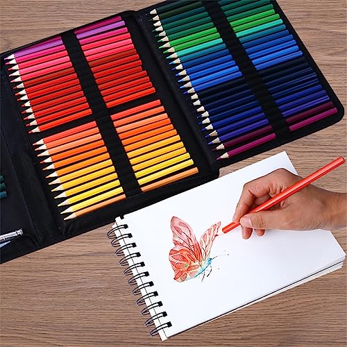77 Pieces Water Soluble Coloured Pencils Adult Hand Drawing 72 Colour Set