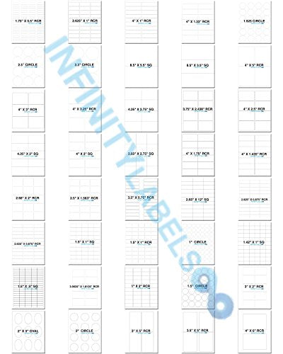200 Laser Label Sheets, Standard White Matte Paper 3.75in. x 2.438in. Supplied 8 Labels Per Sheet.
