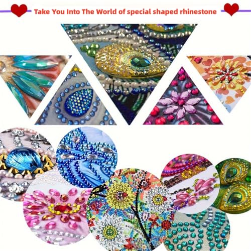 12Pcs Dreamcatcher Animals DIY Diamond Art Painting Bookmark with Crystal