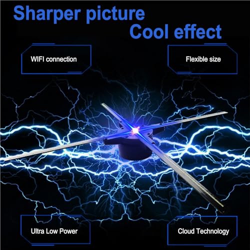 65cm Holographic Projection Commercial Advertising Light 3D Projector Fan Display Support Image Video