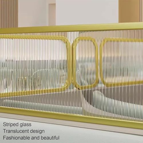 Glass Partition for Restaurant Area 30/50 Cm Height Matte Striped Glass Restaurant Countertop Tabletop Partitions Decoration(50x110cm)