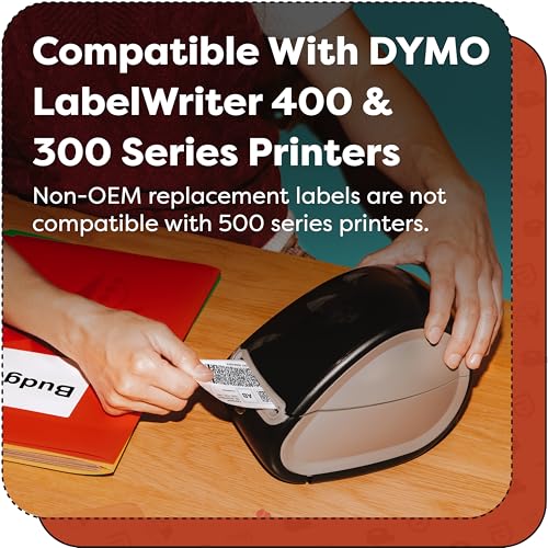 Replacement for DYMO 30334 (20 Rolls, 20000 Labels) 2 1/4" X 1 1/4"