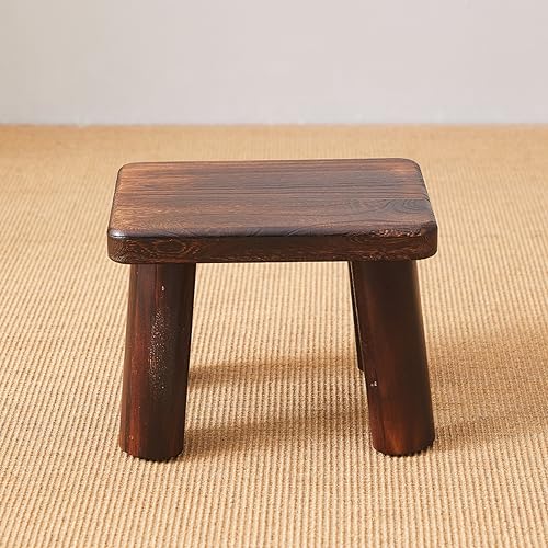 GZQWDC Solid Wood Step Stool for Adults, Sturdy Foot Stool Kitchen Bathroom