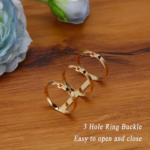 Binder Rings 10Pcs 3 Ring Loose Leaf Binders, Book Rings for Notebook, Diary, Photo Album, Binding for Home School