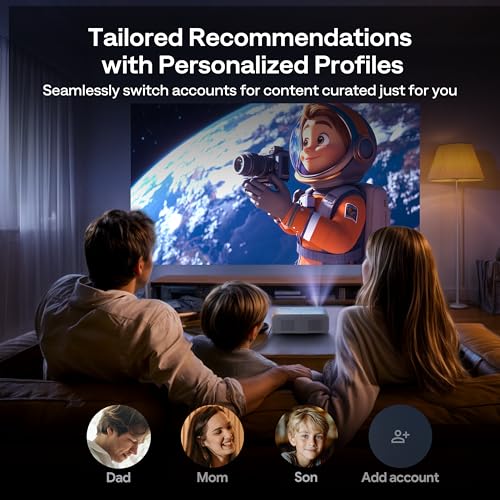 Aurzen EAZZE D1G 4K Supported Google TV Smart Projector w/ WiFi & Bluetooth