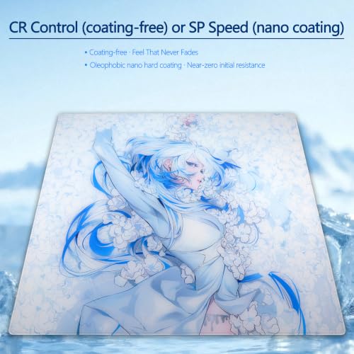 X-Raypad NOD 2mm Slim Glass Mousepad,Ultra-High Precision Mouse Pad with Perfect Speed and Control Capability, Consistent X and Y Glide, Designed for Fps Players with Low DPI Requirements