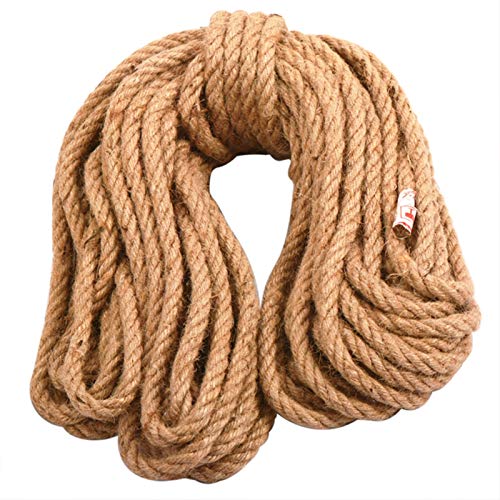Lueao Cqinju-Jute Twine 6mm 8mm 10mm Natural Jute Rope Heavy Duty Twine Hemp Cord Macrame String DIY Handmade Decoration Pet Scratching, Durable Packing String (Color : 8mmx50m)