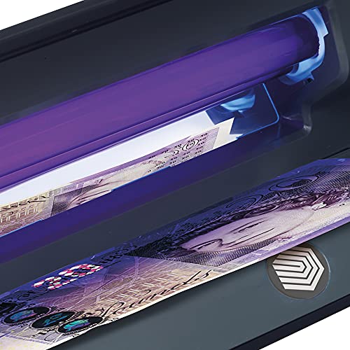 Safescan 50 UV Counterfeit Money Detector That Checks banknotes, Credit Cards and ID's - UV Money Checker for New Notes - Fake Money Note Checker with UV Light - UV Light Money Checker Machine