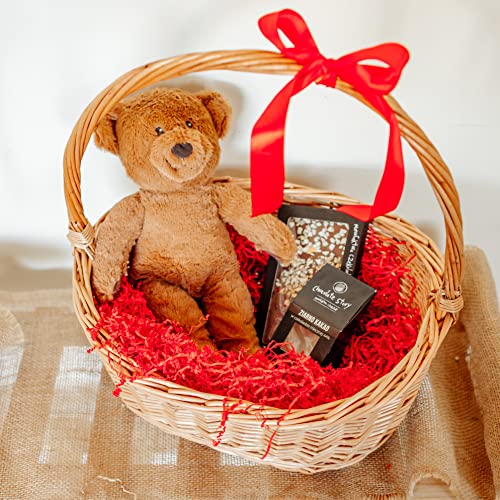Creative Deco 2.20 lbs Red Kraft Shredded Tissue Paper | Basket Box Hamper