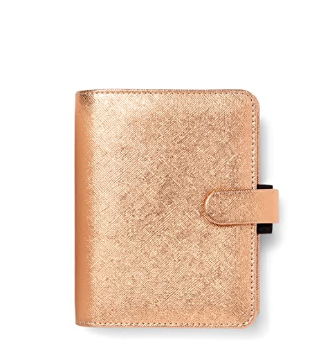Filofax Saffiano Pocket Organiser - Rose Gold