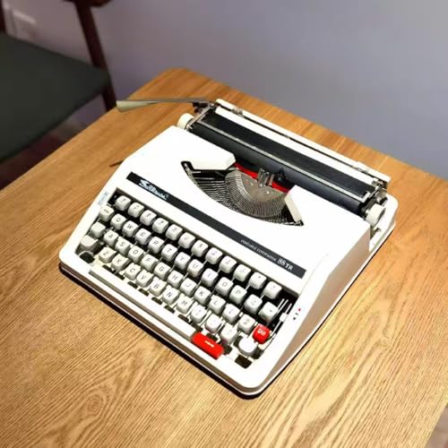 VHUYGK Mechanical Manual Typewriter,English Typewriter with Original Carrying Case,Smooth Keys for Easy Typing Manual Typewriter Ideal for Writers, Collectors, and Children's Gifts(01)
