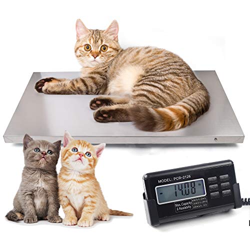 Postal Scale Pet Scale Dog Scales for Large Breed Shipping Scale for Packages Digital Livestock Scale Stainless Steel Platform Electronic Heavy Duty Large Dog Hog Sheep Goat Pig Sheep Scale (200 KG)