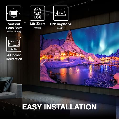 Optoma UHZ58LV 3000-Lumen 4K UHD Portable Dual Laser Projector - Black