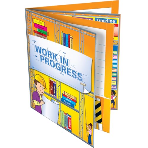Really Good Stuff Work-in-Progress 4-Pocket Folders, 12 Folders