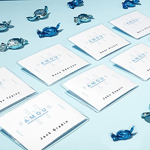 Avery® Customizable Name Badges, Clip Style, 2.25" x 3.5", Clear Name Tag Holders, White Laser/Inkjet Printable Inserts, 100 Total (74461)
