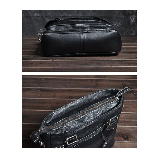 STBTOO Messenger Shoulder Bags Men's Leather Large Laptop Bags Briefcases Totes Handbags Luggage Bags