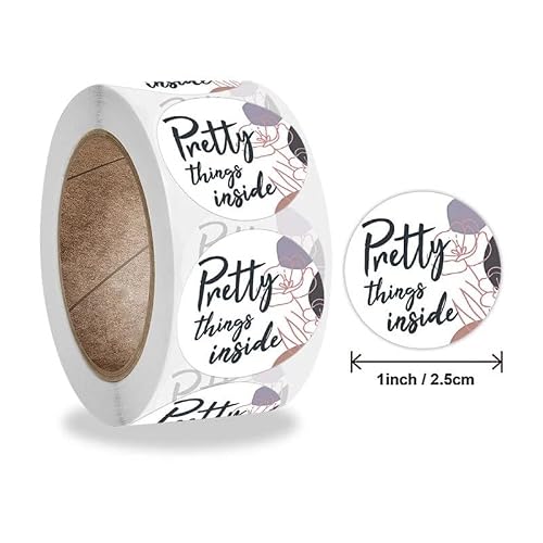 UOHLCX Round Pretty Things Inside Sticker Envelope Seal Gift Flower Decoration Stationery Label