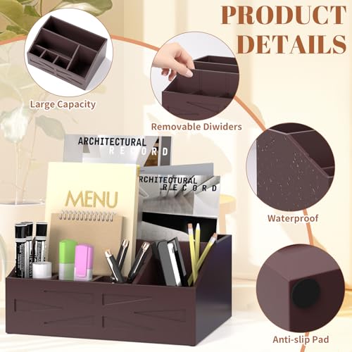 BELO VALE Large Mail Organizer Countertop,Farmhouse Desk and Kitchen Countertop Storage, Letter Sorter, Desk Mail Organizer and Bill Organizer, Desktop File and Paper Holder